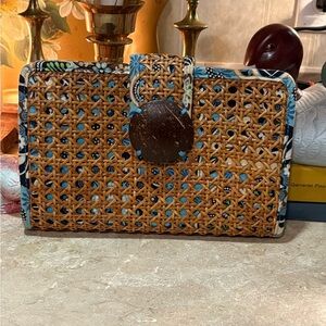 Vera Bradley Tiki Clutch Bali Blue Wallet/Clutch